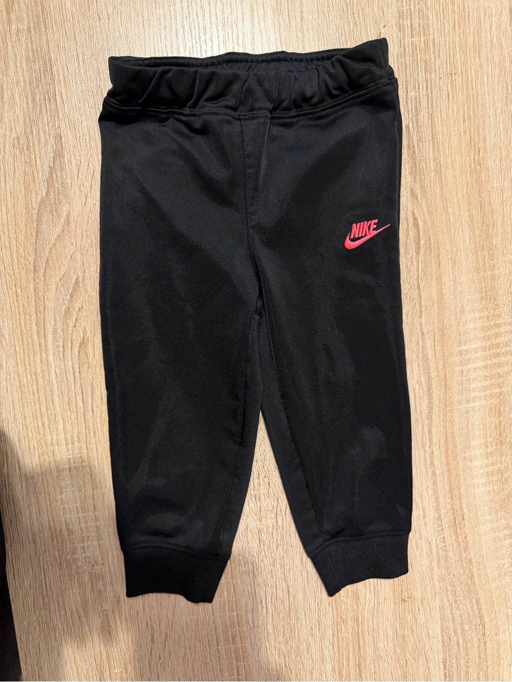 Nike toddler Black Joggers Pink Swoosh Sz 18 months